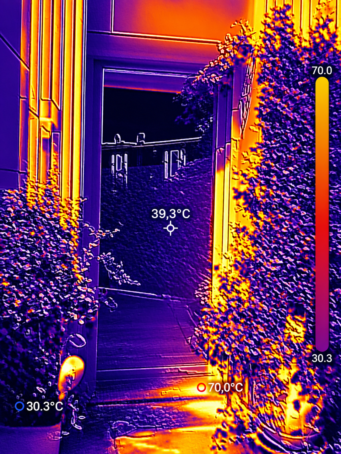 Alerte Logement caméra thermique 70 degrés
